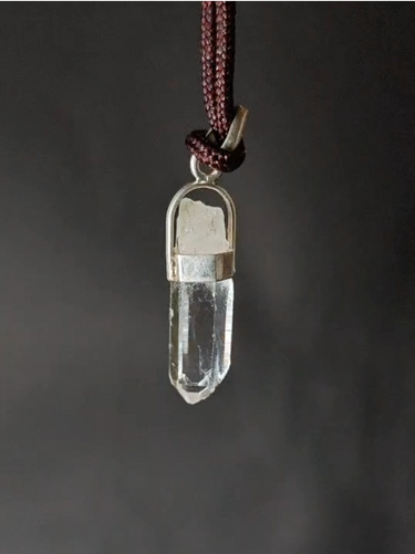 Twin Aura Himalayan Crystal Pendant
