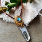 Tibetan Himalayan Quartz Pendant with Labradorite for Purity and Spiritual Clarity