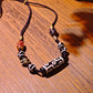 Nine-Eye Tibetan Agate Pendant – Spiritual Protection Necklace with Handcrafted Design