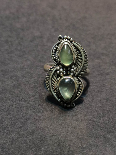 Moonlight Harmony Ring | Pure Silver Adjustable Ring with Moonstone for Intuition and Inner Balance
