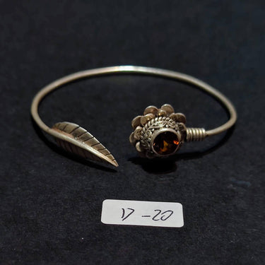 Radiant Clarity Bracelet | Pure Silver Citrine Bangle for Abundance and Spiritual Energy