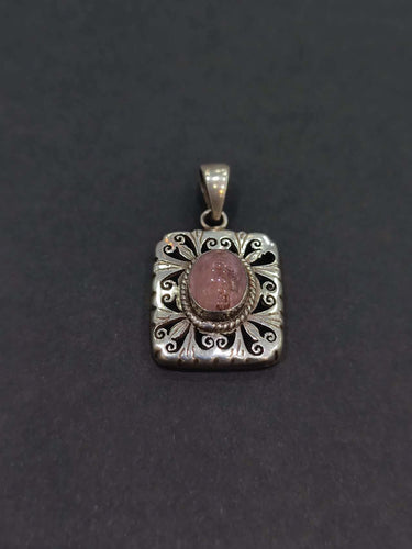 Rose Quartz Harmony Pendant | Pure Silver Necklace with Rose Quartz for Love, Healing, and Emotional Balance