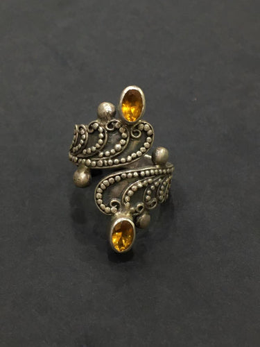 Golden Light Ring | Pure Silver Citrine Ring for Clarity, Abundance, and Spiritual Balance