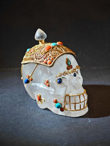 Himalayan Clear Quartz Skull of Impermanence