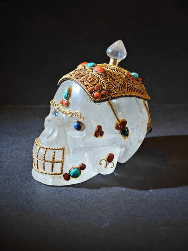 Himalayan Clear Quartz Skull of Impermanence