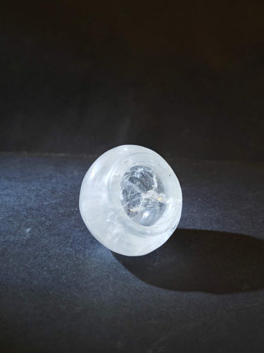 Tibetan-Inspired Celestial Clear Quartz Silver Ornament