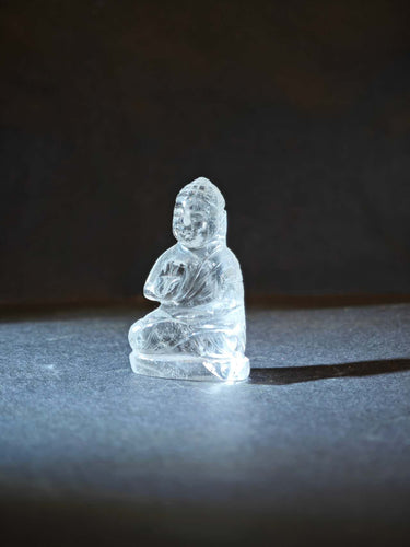 Himalayan Clear Quartz Medicine Buddha Figurine