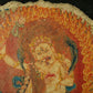 20th Century White Two-armed Mahakala Double Body Mural Tibetan Antique Thangka Purely Hand-painted puretibetan