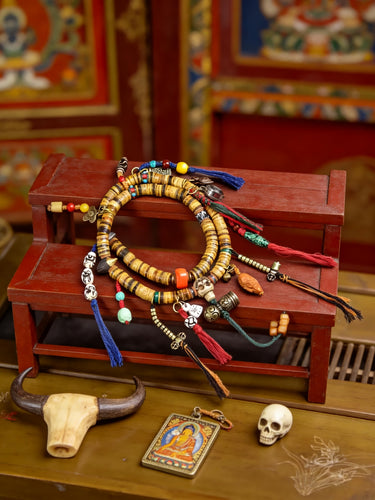 Sacred 108 Yak Bone Mala Necklace