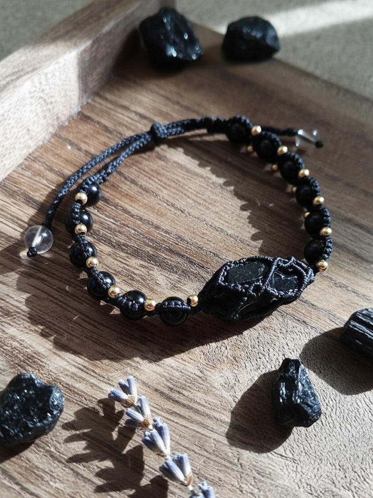 The Release Bracelet · Black Tourmaline Shield