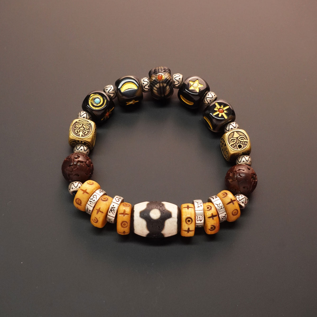 Guardian’s Gift Prosperity & Protection Tibetan Dzi Bead Bracelet