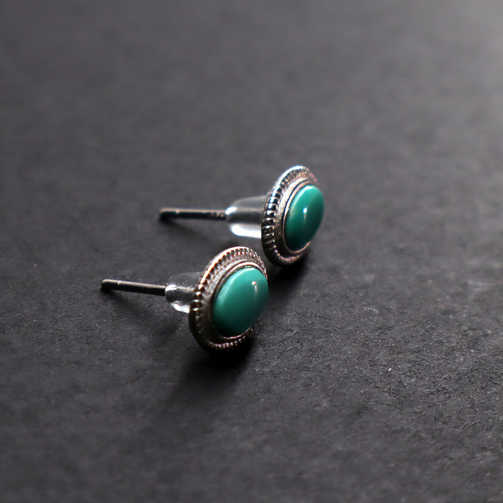 Kailash Energy Fortune Oval Turquoise Stud Earrings