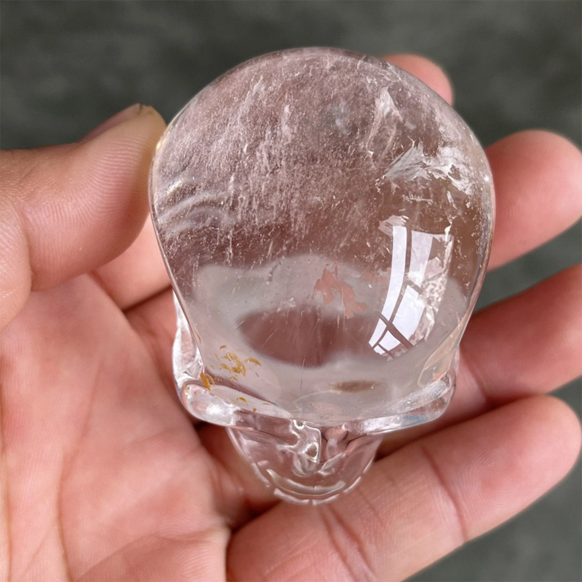 Quartz Crystal Skull Expands Psychic Energy Tibetan White Quartz Crystal