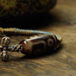 Bring good luck Six Eyes Dzi Beads Tibetan string Natural agate chalcedony Vajra pestle hand-woven rope