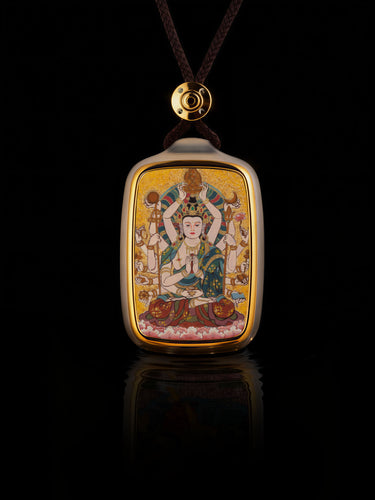 Infinite Compassion Thousand-Armed Avalokiteshvara Thangka Buddha Pendant