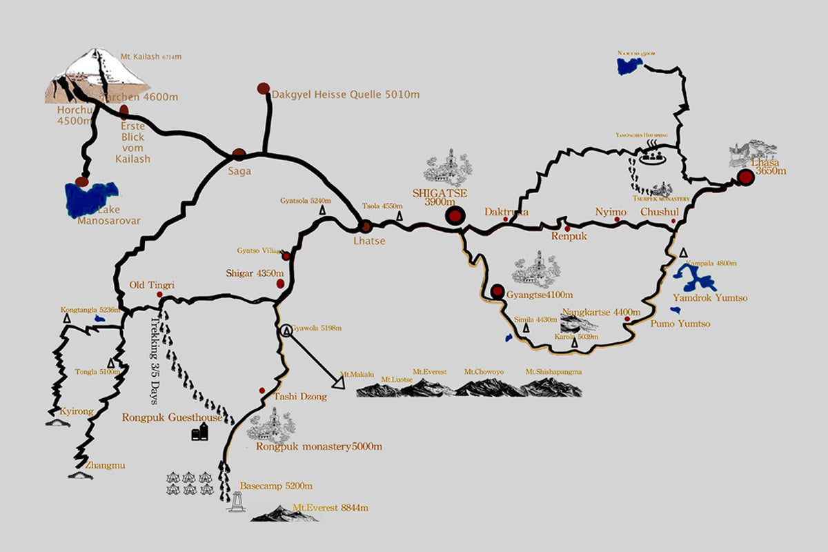 Tibet Overland From Xining to Lasa to Nepal Oriental Aesthetics