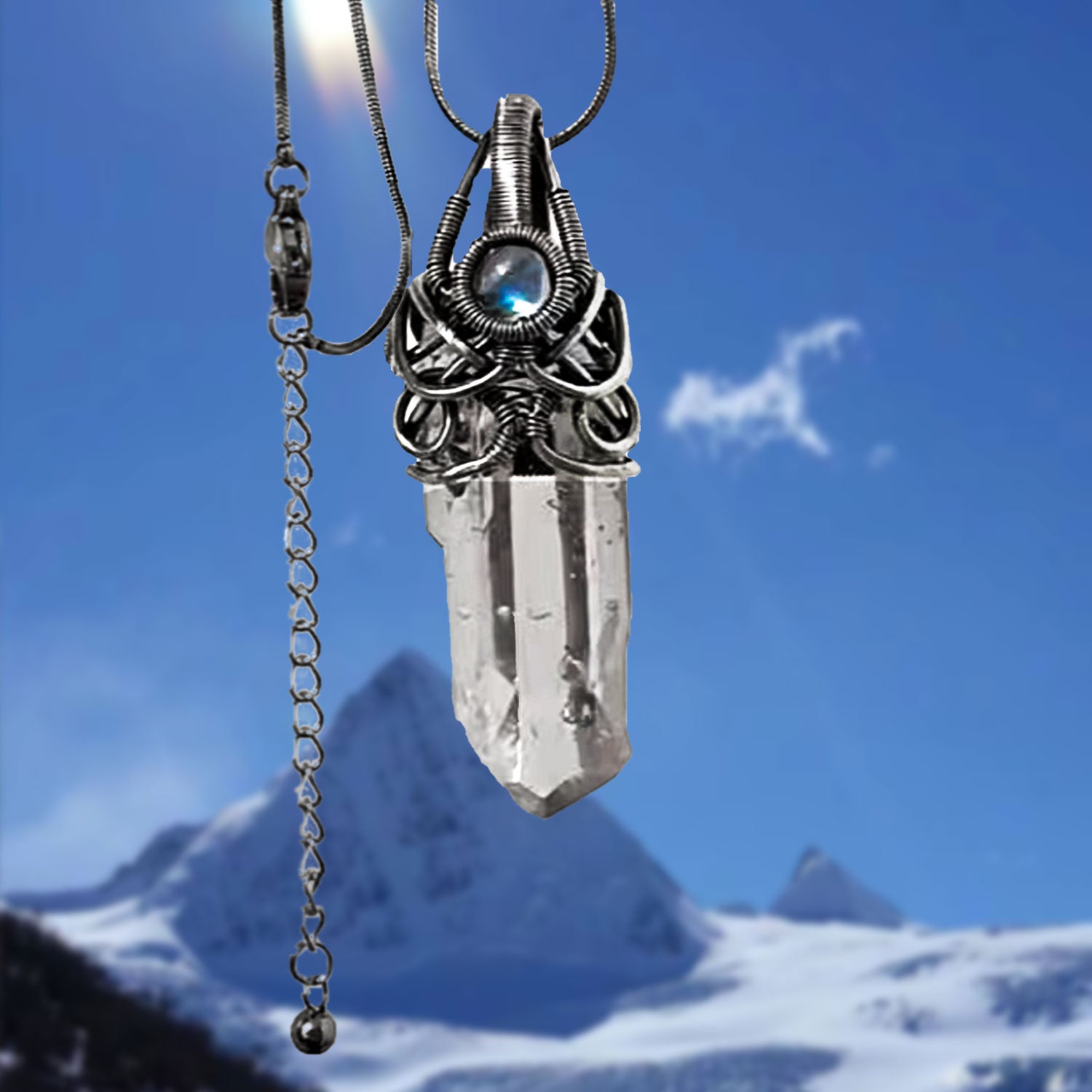 Healing Energy Clear Quartz Pendant