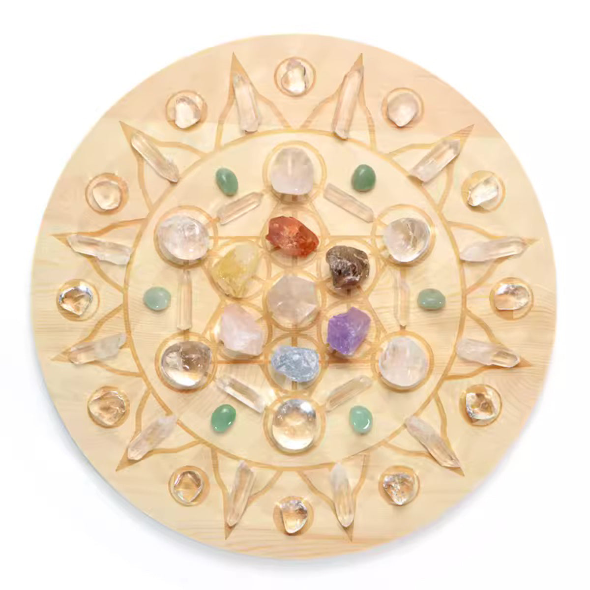 Manifestation Meditation Natural Seven-color crystal array