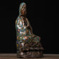 Avalokiteshvara Bodhisattva (Guanyin Bodhisattva) Buddha Statue Cloisonné Pure Copper Oriental Artwork Oriental Aesthetics