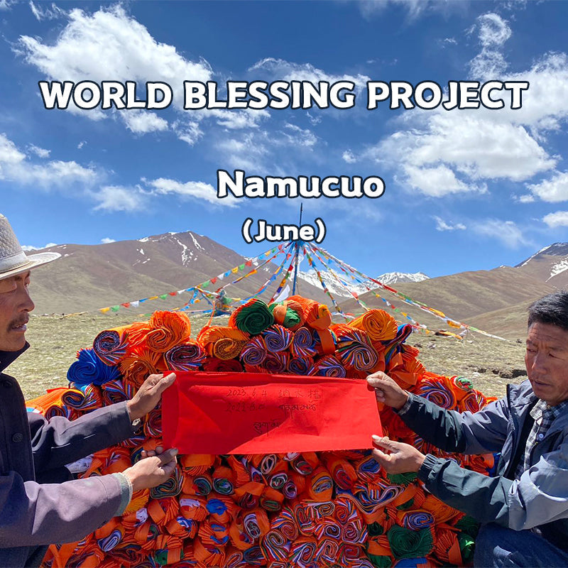 Hang the prayer flags for you in Northern Tibet grasslands puretibetan