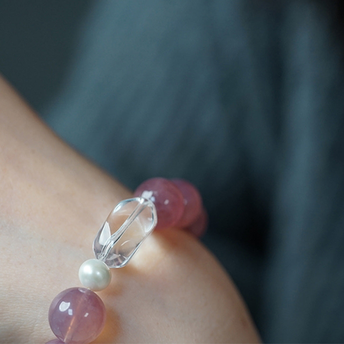 Rose Quartz and Amethyst Emotional Energy Bracelet