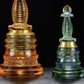 Quartz Crystal Pagoda Tibetan glass Home Buddhist hall worship