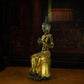 Qing Dynasty Manjusri Bodhisattva Tibetan antique Buddha statue Gilt Han style Tibet Oriental Treasure