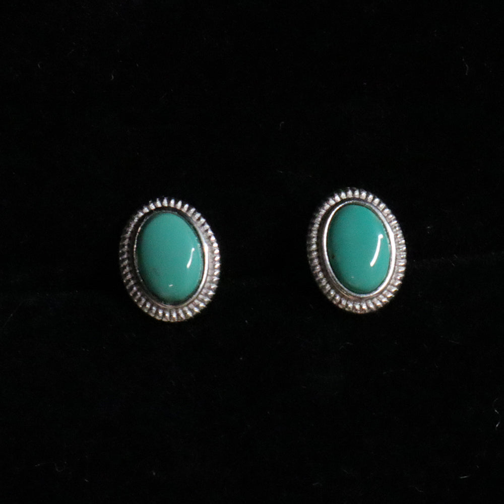 Kailash Energy Fortune Oval Turquoise Stud Earrings