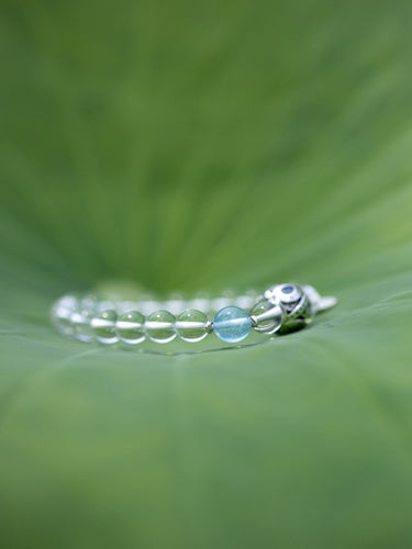 Hundred Syllable Mantra White Crystal Bracelet | Purification, Karma Cleansing & Spiritual Renewal