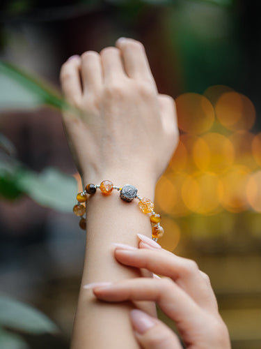 Yellow Jambhala Pixiu Multi-Gem Bracelet | Prosperity, Protection & Abundance Energy