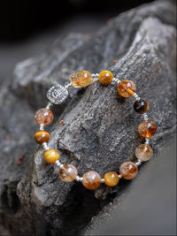 Yellow Jambhala Pixiu Multi-Gem Bracelet | Prosperity, Protection & Abundance Energy