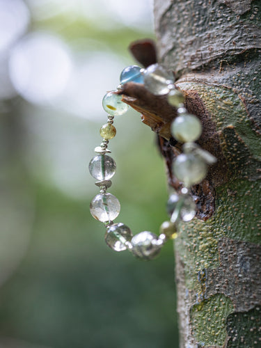 Green Tara Heart Mantra Phantom Quartz Bracelet