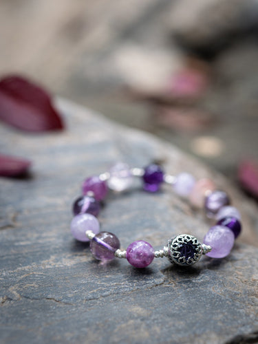 Nine-Purple Fire Pixiu Amulet Multi-Gem Bracelet
