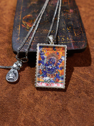 Mahakala Protection Thangka Pendant