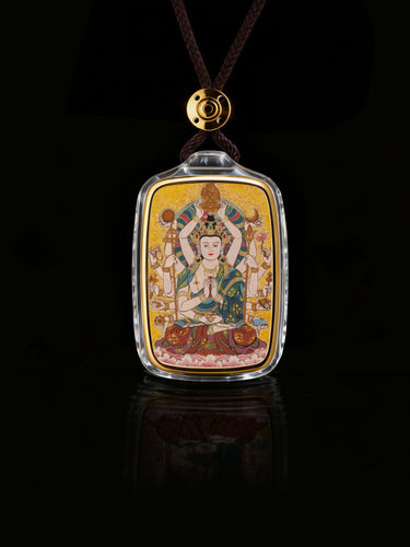 Infinite Compassion Thousand-Armed Avalokiteshvara Thangka Buddha Pendant