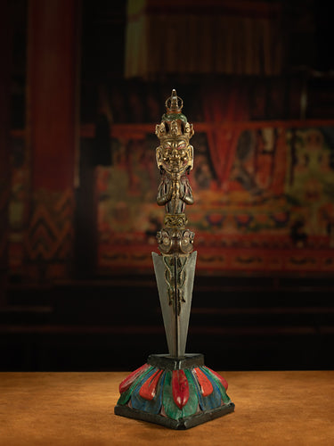 Qing Dynasty Style Tibetan Phurba Vajra Demon-Slaying Dorje Protector Ritual Object