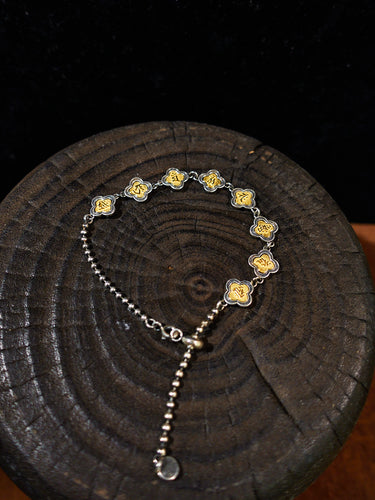 18K Gold Eight Guardian Deities Seed Syllable Protection Bracelet