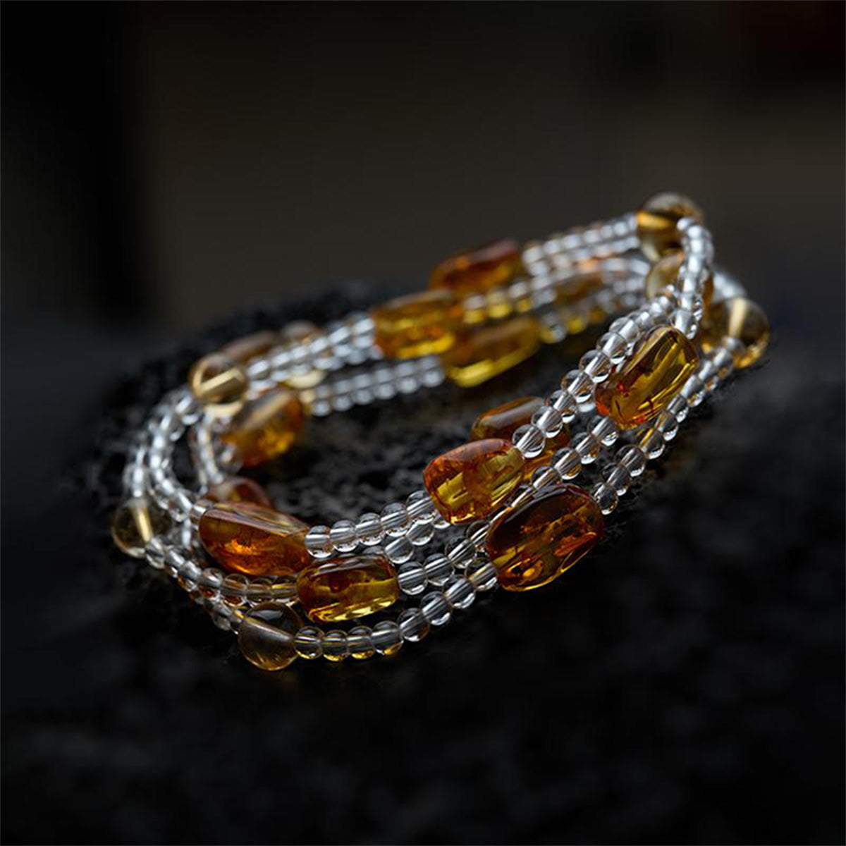 Citrine Amber Wealth Energy Bracelet