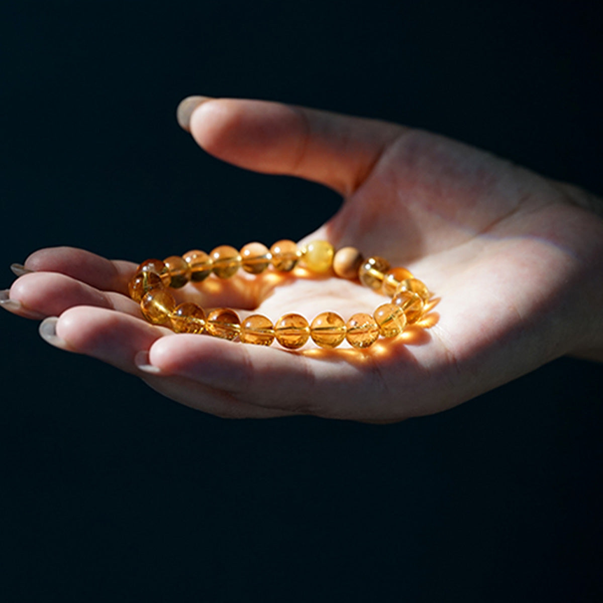 Citrine Prosperity Sandalwood Bracelet