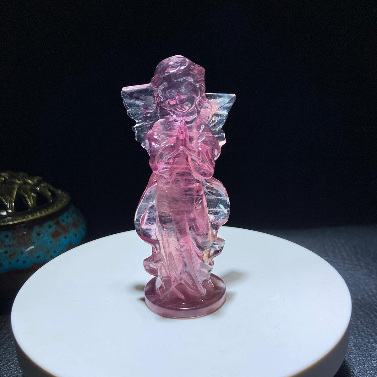 Charming & Beauty of Archangel Jophiel Pink Fluorite Angel Stone