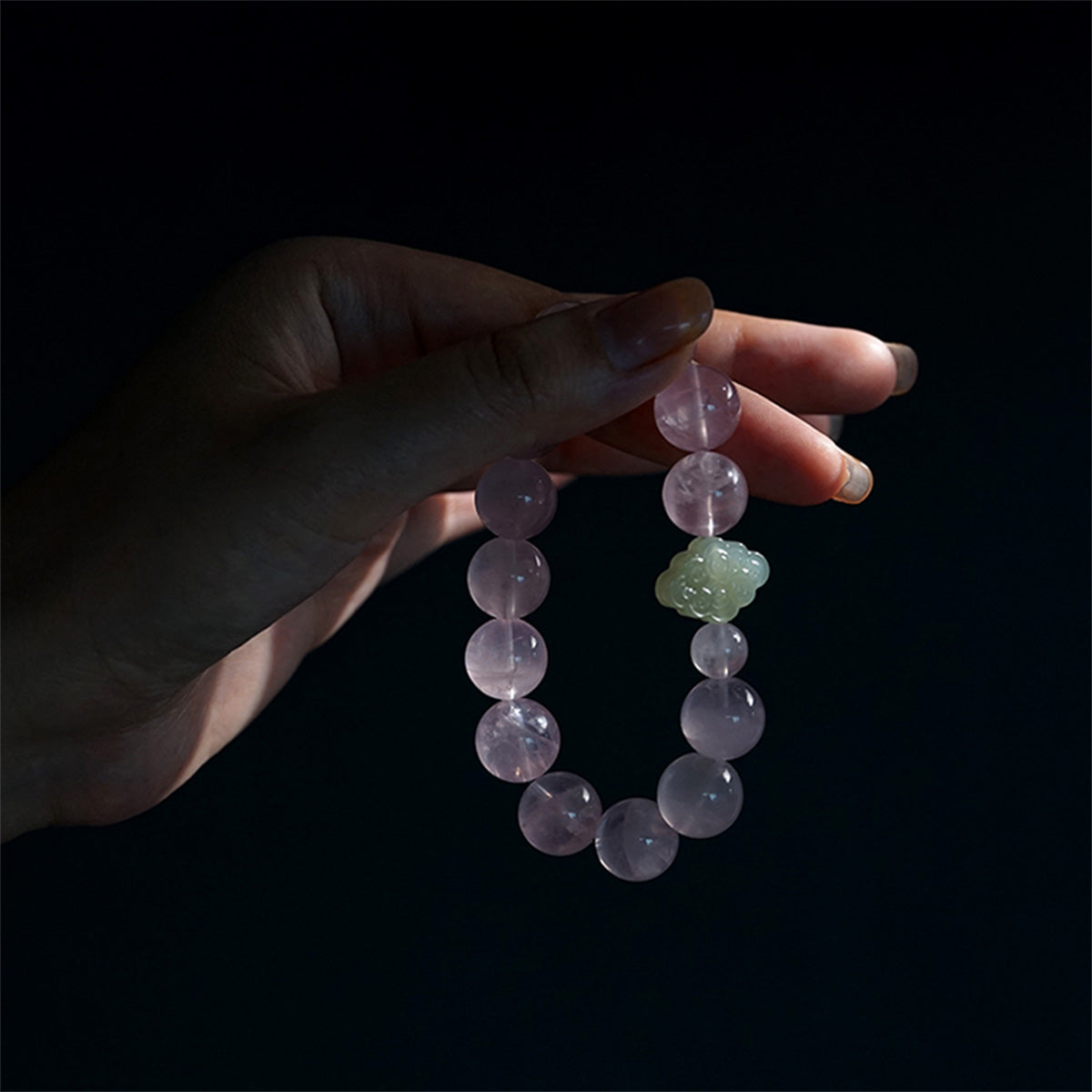 Rose Quartz and Hotan Jade Love Energy Bracelet