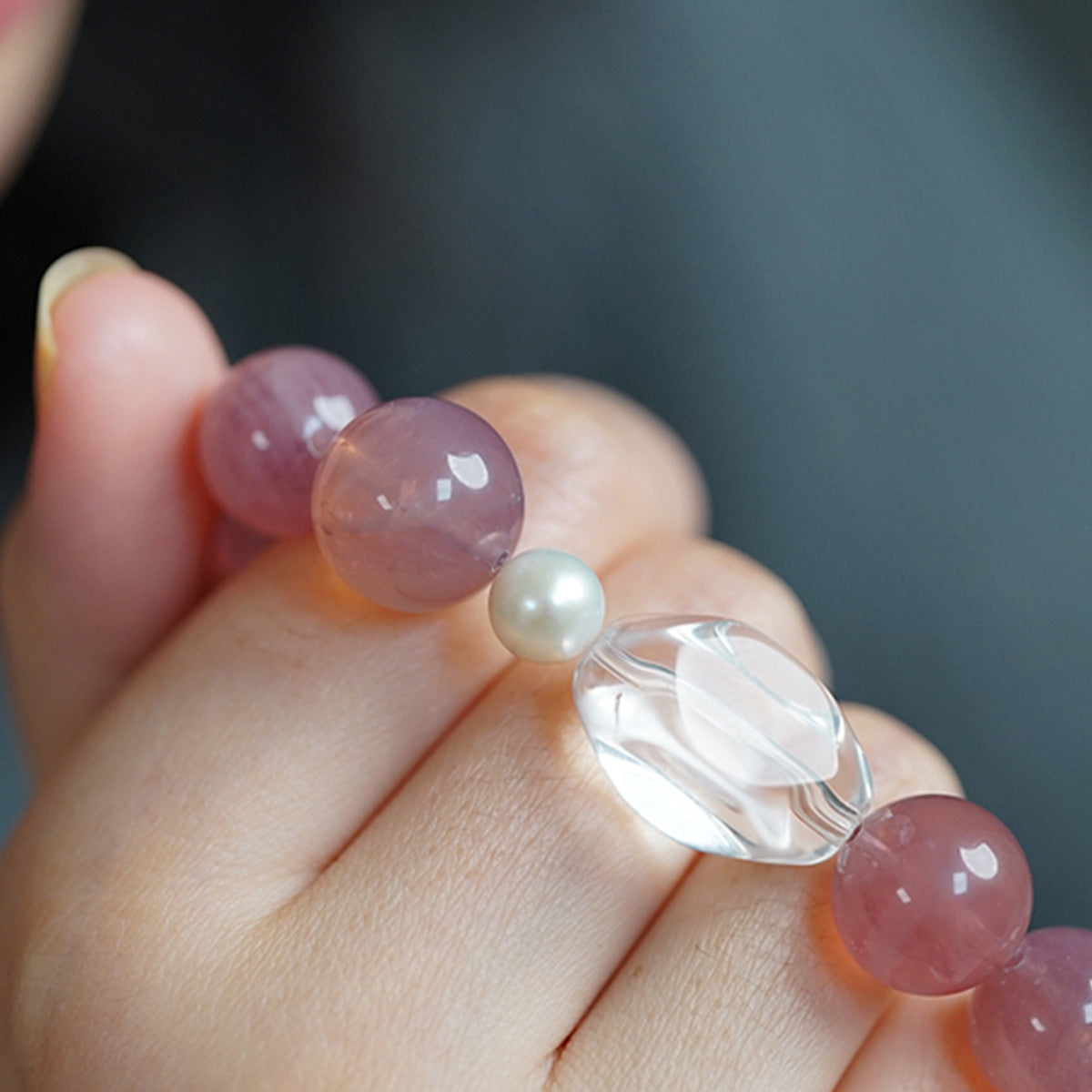 Rose Quartz and Amethyst Emotional Energy Bracelet