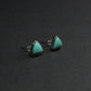 Emerald Wealth Triad – Turquoise Prosperity Energy Stud Earrings