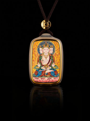 Cosmic Illumination Vairocana Thangka Buddha Pendant