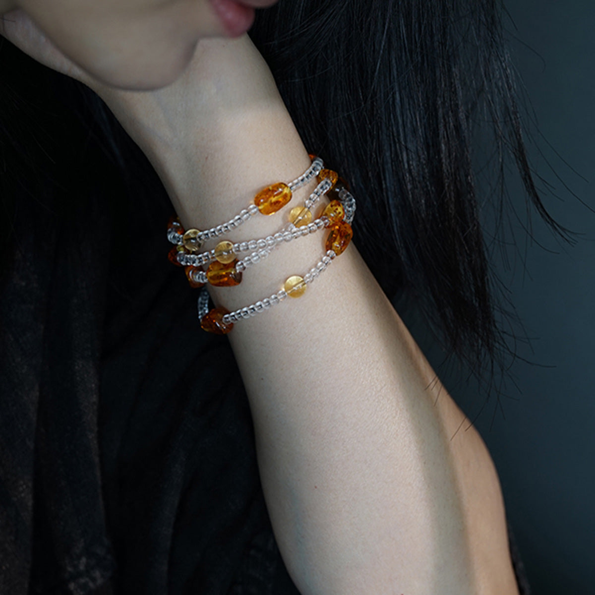 Citrine Amber Wealth Energy Bracelet