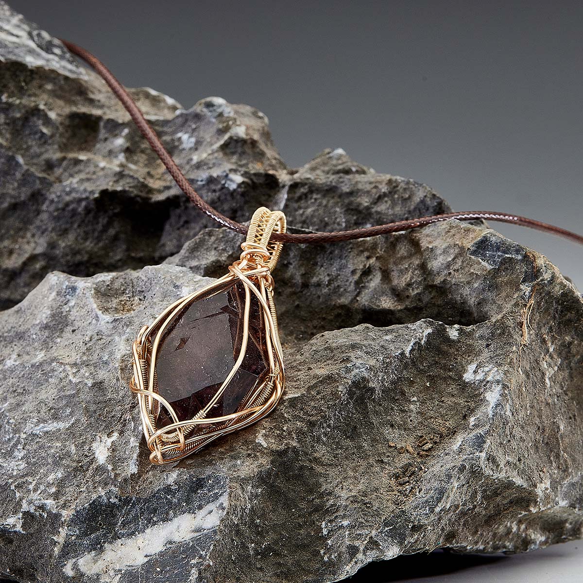 Spiritual Energy Super 7 Amethyst Gold Plated Necklace