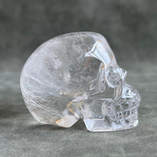 Quartz Crystal Skull Expands Psychic Energy Tibetan White Quartz Crystal