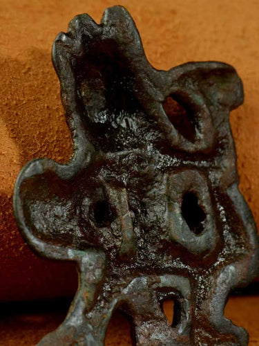 Song–Yuan Thokcha Vajrapani Black Lacquer Patina Amulet