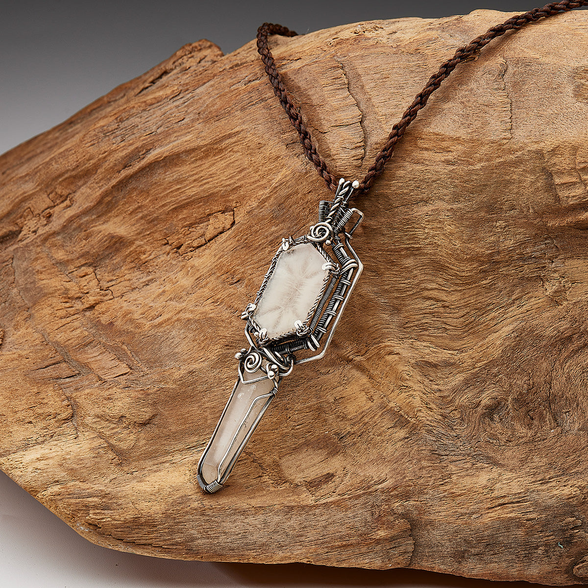 Courage Energy Clear Quartz Pendants