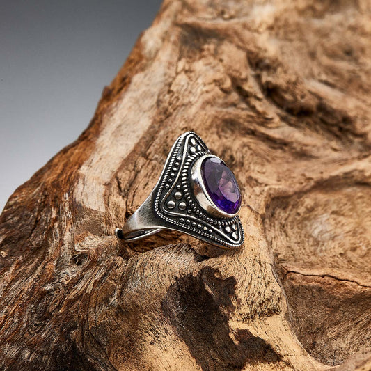 Spiritual Energy Amethyst Sterling Silver Rings